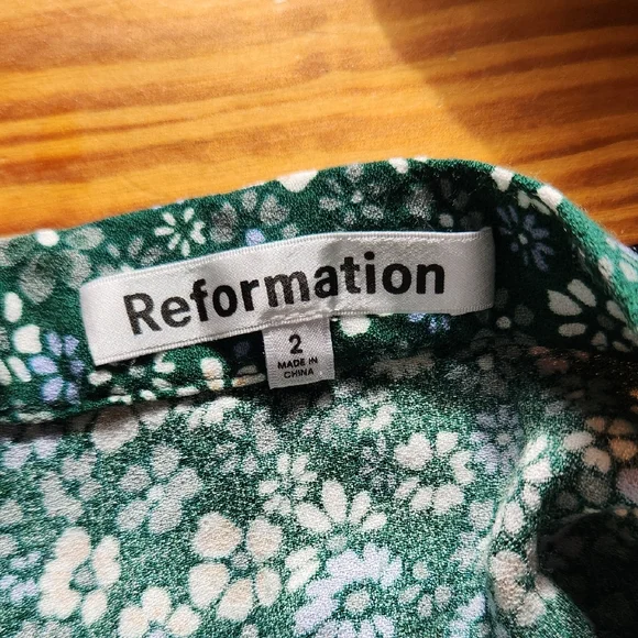 Reformation Green Floral Maxi Skirt - Picture 3 of 3